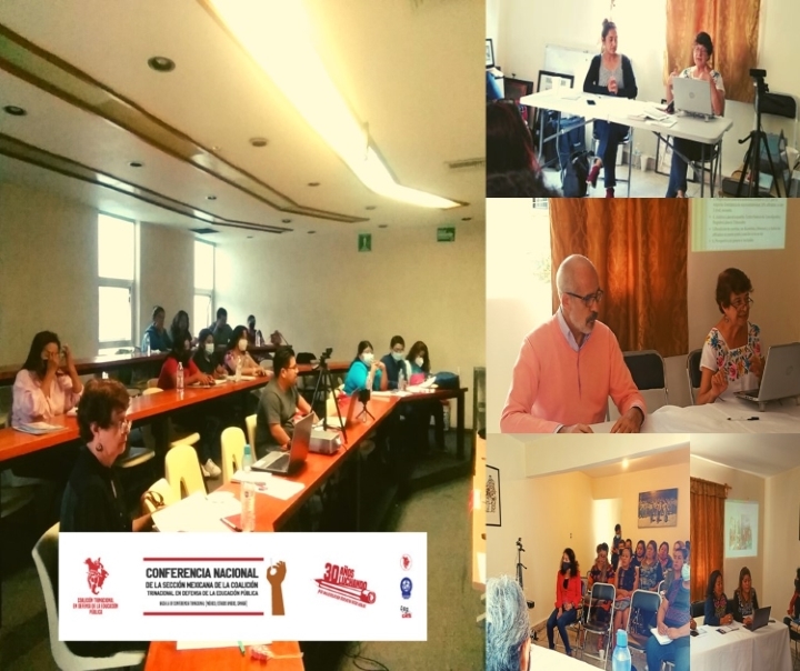 Clausura de la Conferencia Nacional de la Sección Mexicana de la Coalición Trinacional en Defensa de la Educación Pública.