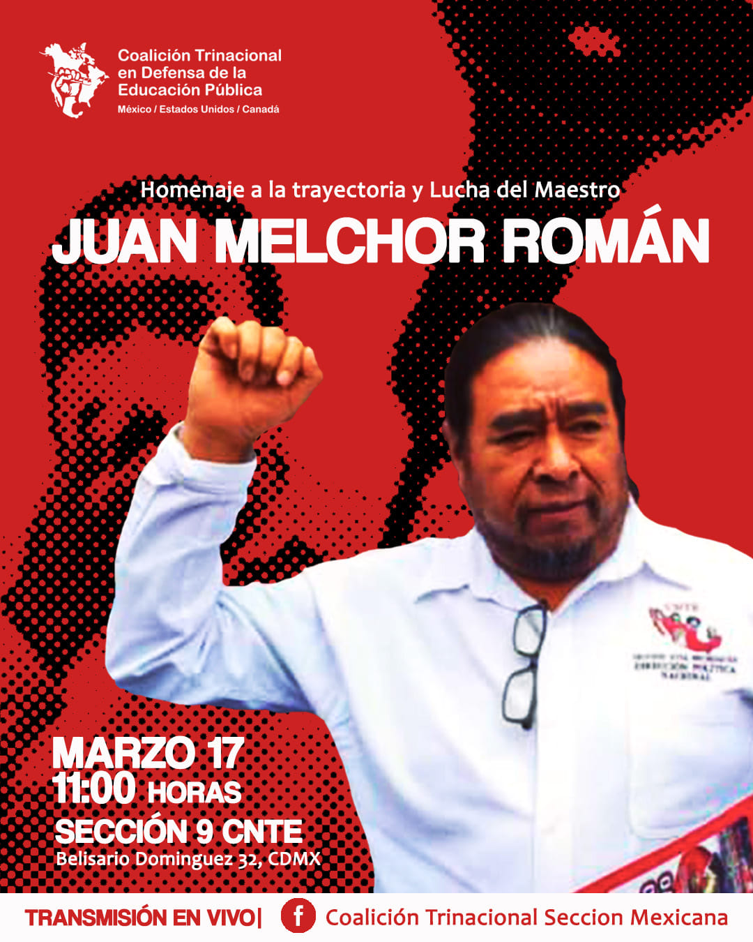 homenaje a la Lucha y Trayectoria política del Maestro Juan Melchor Román